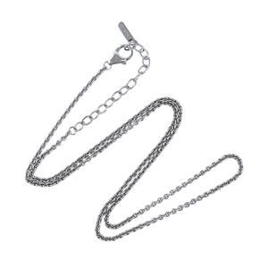 Vintage VIVENTY Sterling Silver 925 1.2mm Adjustable Round Link Chain 16.5”-18.5